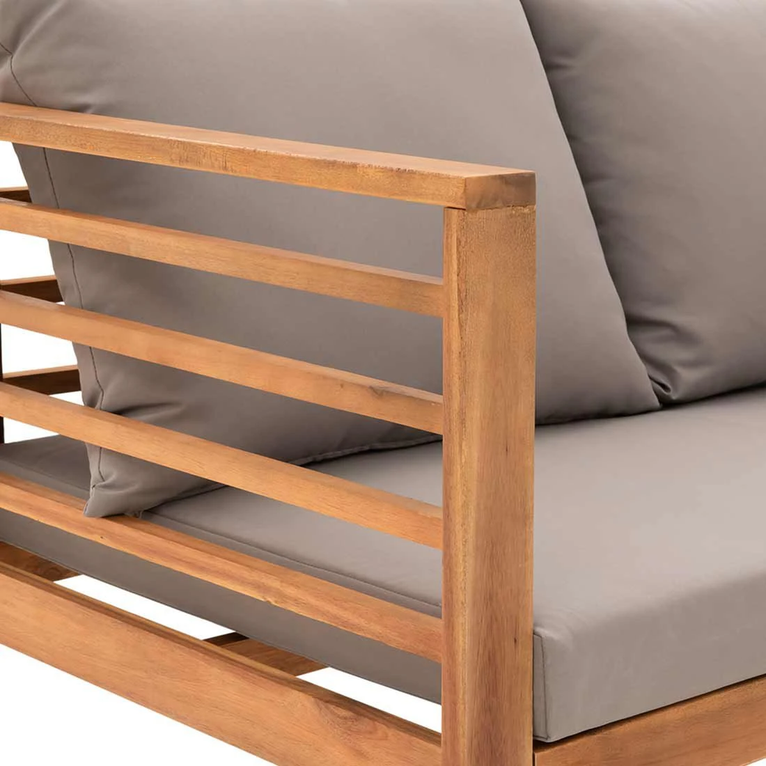 OUTLIV. Odense Loungeset 4-tlg. Akazie/Polyester Teak Look/Hellgrau 13 OUTLIV. Odense Loungeset 4-tlg. Akazie/Polyester Teak Look/Hellgrau – Bild 11