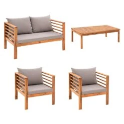OUTLIV. Odense Loungeset 4-tlg. Akazie/Polyester Teak Look/Hellgrau 18 OUTLIV. Odense Loungeset 4-tlg. Akazie/Polyester Teak Look/Hellgrau -Garten Leben outliv odense sofagruppe 4 tlg akazie polyester teak look hellgrau 1241397 3