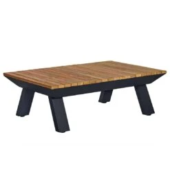 OUTLIV. Oktava Loungetisch 120x80cm Aluminium/Teak Recycelt Charcoal/Teak Recycelt -Garten Leben outliv oktava loungetisch 120x80cm aluminium teak recycelt 1346513 2