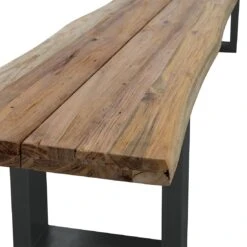 OUTLIV. Orlando Gartenbank Edelstahl/Teak Recycelt Charcoal/Teak Recycelt -Garten Leben outliv orlando 4 sitzerbank 240cm aluminium teak recycelt 1346964 4