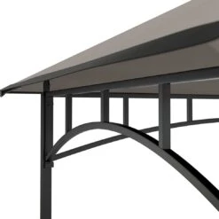 OUTLIV. Gartenpavillon 152x244cm Stahl/Stoff Schwarz/Grau -Garten Leben outliv pavillon 152x244cm stahl stoff 1396640 5