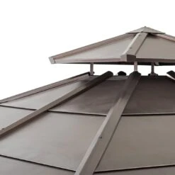 OUTLIV. Pavillon 335x335 Cm Zedernholz/Stahl Braun -Garten Leben outliv pavillon 335x335 cm zedernholz stahl 1422226 5