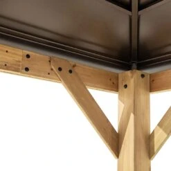 OUTLIV. Pavillon 335x335 Cm Zedernholz/Stahl Braun -Garten Leben outliv pavillon 335x335 cm zedernholz stahl 1422226 7