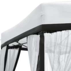 OUTLIV. Gartenpavillon 335x335cm Stahl/Stoff Schwarz/Weiß -Garten Leben outliv pavillon 335x335cm stahl stoff 1396629 5