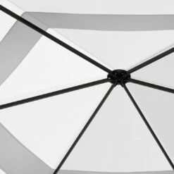 OUTLIV. Gartenpavillon 335x335cm Stahl/Stoff Schwarz/Weiß -Garten Leben outliv pavillon 335x335cm stahl stoff 1396629 7