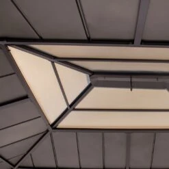 OUTLIV. Gartenpavillon Zedernholz/Stahl Braun -Garten Leben outliv pavillon 393x335 cm zedernholz stahl 1422204 4