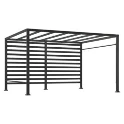 OUTLIV. Gartenpergola 305x366cm Stahl/Stoff Schwarz/Weiß -Garten Leben outliv pergola 305x366cm stahl stoff 1396607 3