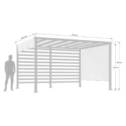 OUTLIV. Gartenpergola 305x366cm Stahl/Stoff Schwarz/Weiß -Garten Leben outliv pergola 305x366cm stahl stoff 1396607 9