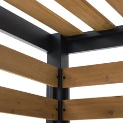 OUTLIV. Gartenpergola 313x191 Cm Zedernholz/Stahl Schwarz/Natur -Garten Leben outliv pergola 313x191 cm zedernholz stahl 1422237 4