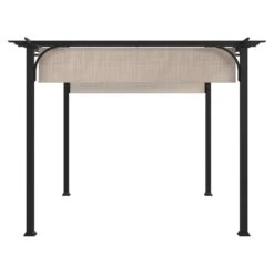 OUTLIV. Gartenpergola 366x274 Cm Stahl/Stoff Schwarz/Beige -Garten Leben outliv pergola 366x274 cm aluminium stoff 1396618 5