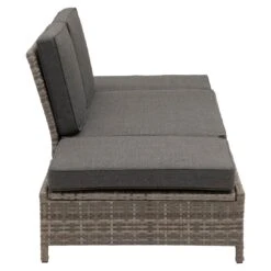 OUTLIV. Roma Gartensofa Geflecht/Polyester Grau/Anthrazit -Garten Leben outliv roma loungebank geflecht polster grau anthrazit 1253398 4