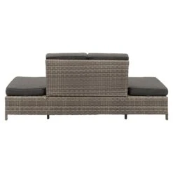 OUTLIV. Roma Gartensofa Geflecht/Polyester Grau/Anthrazit -Garten Leben outliv roma loungebank geflecht polster grau anthrazit 1253398 5