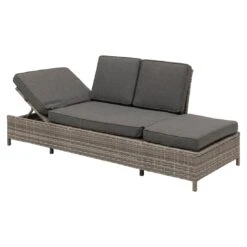 OUTLIV. Roma Gartensofa Geflecht/Polyester Grau/Anthrazit -Garten Leben outliv roma loungebank geflecht polster grau anthrazit 1253398 7