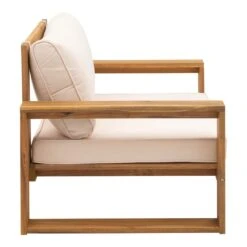 OUTLIV. Santa Cruz Loungesessel Akazie/Polyester Natur/Ecru -Garten Leben outliv santa cruz loungesessel akazie polyester 1338109 4