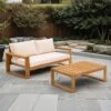 OUTLIV. Santa Cruz Loungeset 2-tlg. Akazie/Polyester Natur/Ecru -Garten Leben outliv santa cruz loungeset 2 tlg akazie polyester 1376950 1