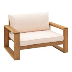 OUTLIV. Santa Cruz Loungeset 3-tlg. Akazie/Polyester Natur/Ecru -Garten Leben outliv santa cruz loungeset 3 tlg akazie polyester 1376884 8