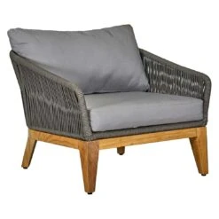 OUTLIV. Santorin Loungesessel Teak/Rope/Olefin Natur/Dunkelgrau -Garten Leben outliv santorin loungesessel teak rope olefin 1428309 2