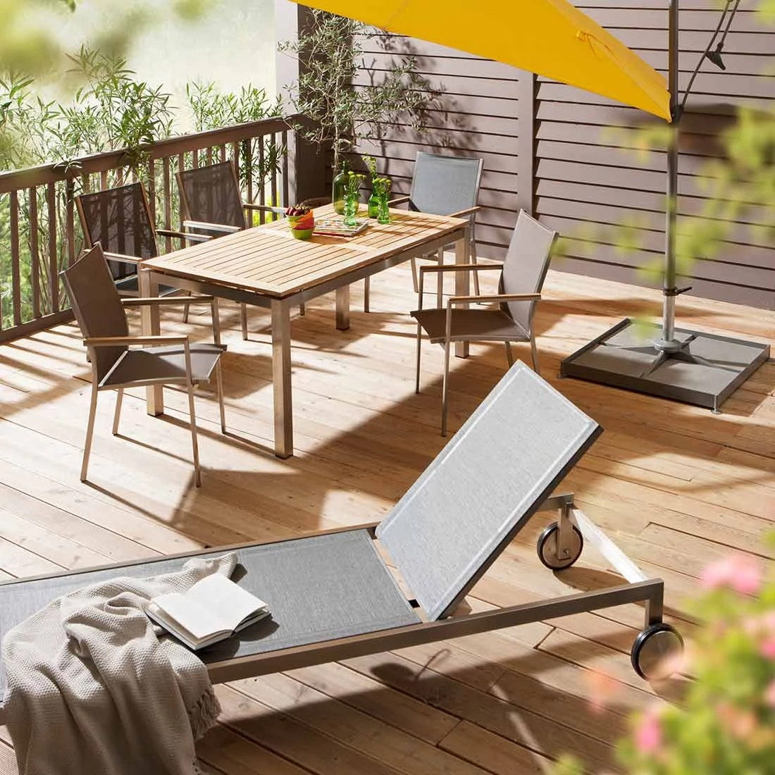 OUTLIV. Gartentisch-Platte 200x100cm Teak Natur 4 OUTLIV. Gartentisch-Platte 200x100cm Teak Natur – Bild 2