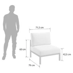 OUTLIV. Toskana Mittelmodul Aluminium/Sunproof Anthrazit/Hellgrau -Garten Leben outliv toskana mittelmodul aluminium sunproof 1423711 3