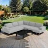 OUTLIV. By Detlef Steves Twins Ecklounge 3-tlg. Aluminium/Sunbrella Schwarz/Flanelle -Garten Leben outliv twins loungeecke 3 tlg aluminium sunbrella 1379854 1