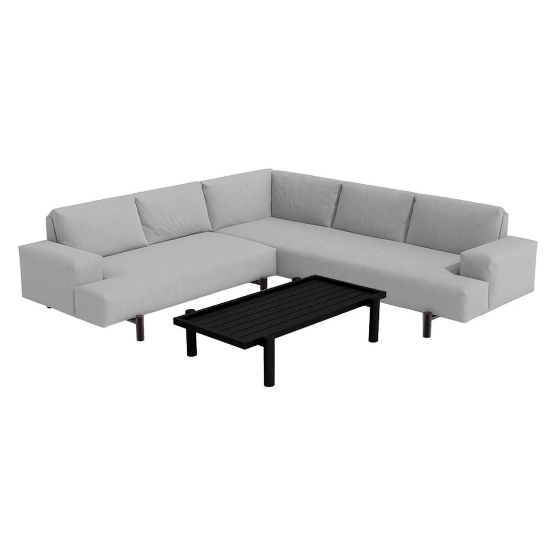 OUTLIV. By Detlef Steves Twins Ecklounge 3-tlg. Aluminium/Sunbrella Schwarz/Flanelle 4 OUTLIV. By Detlef Steves Twins Ecklounge 3-tlg. Aluminium/Sunbrella Schwarz/Flanelle – Bild 2