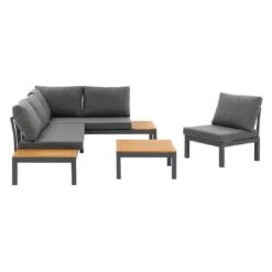 OUTLIV. Venedig Ecklounge 4-tlg. Aluminium/Akazie Anthrazit 23 OUTLIV. Venedig Ecklounge 4-tlg. Aluminium/Akazie Anthrazit -Garten Leben outliv venedig ecklounge 4 tlg alu holz 1422270 5