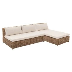 OUTLIV. Versailles Castello Ecklounge Geflecht/Teak Mixed Beige -Garten Leben outliv versailles castello sofagruppe geflecht teak mixed beige 1314965 4