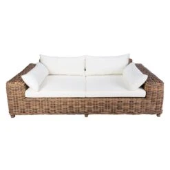 OUTLIV. Versailles Luxury Gartensofa Geflecht Mixed Beige -Garten Leben outliv versailles luxury 2 sitzer sofa stahl geflecht mix beige 3