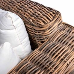 OUTLIV. Versailles Luxury Gartensofa Geflecht Mixed Beige -Garten Leben outliv versailles luxury 2 sitzer sofa stahl geflecht mix beige 6