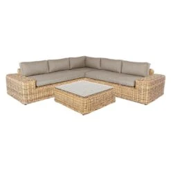 OUTLIV. Yate Ecklounge 4tlg. Geflecht/Olefin Mixed Brown 13 OUTLIV. Yate Ecklounge 4tlg. Geflecht/Olefin Mixed Brown -Garten Leben outliv yate loungeecke 4tlg aluminium geflecht 2
