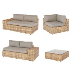 OUTLIV. Yate Ecklounge 4tlg. Geflecht/Olefin Mixed Brown 14 OUTLIV. Yate Ecklounge 4tlg. Geflecht/Olefin Mixed Brown -Garten Leben outliv yate loungeecke 4tlg aluminium geflecht 3