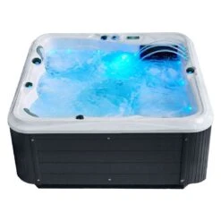 PLANET SPA Biskaya Correll Whirlpool 200x200cm Dark Grey/Silber Marble -Garten Leben planet spa biskaya correll whirlpool 200x200cm 1391657 7