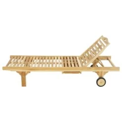 Ploß Archimedes Eco Gartenliege Eco-Teak Teak-Natur -Garten Leben ploss archimedes eco rollliege eco teak teak natur 1000893 5