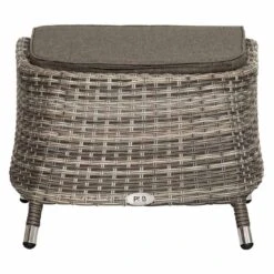 Ploß Nizza Loungehocker Geflecht/Polster Natur-Beige-Braun-Meliert/Savanna