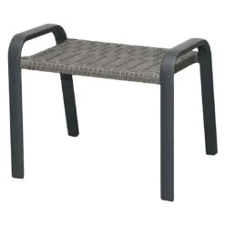 Ploß Tuvalu Hocker Aluminium/Geflecht Grau -Garten Leben ploss tuvalu hocker aluminium geflecht 1367457 5