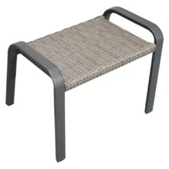 Ploß Tuvalu Hocker Aluminium/Geflecht Grau -Garten Leben ploss tuvalu hocker aluminium geflecht 1367457 9