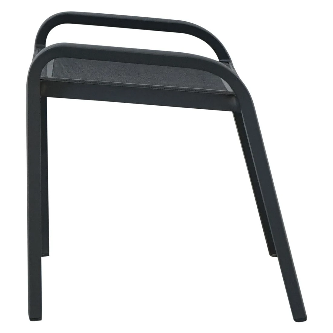 Ploß Tuvalu Hocker Aluminium/Textilene Grau 4 Ploß Tuvalu Hocker Aluminium/Textilene Grau – Bild 2