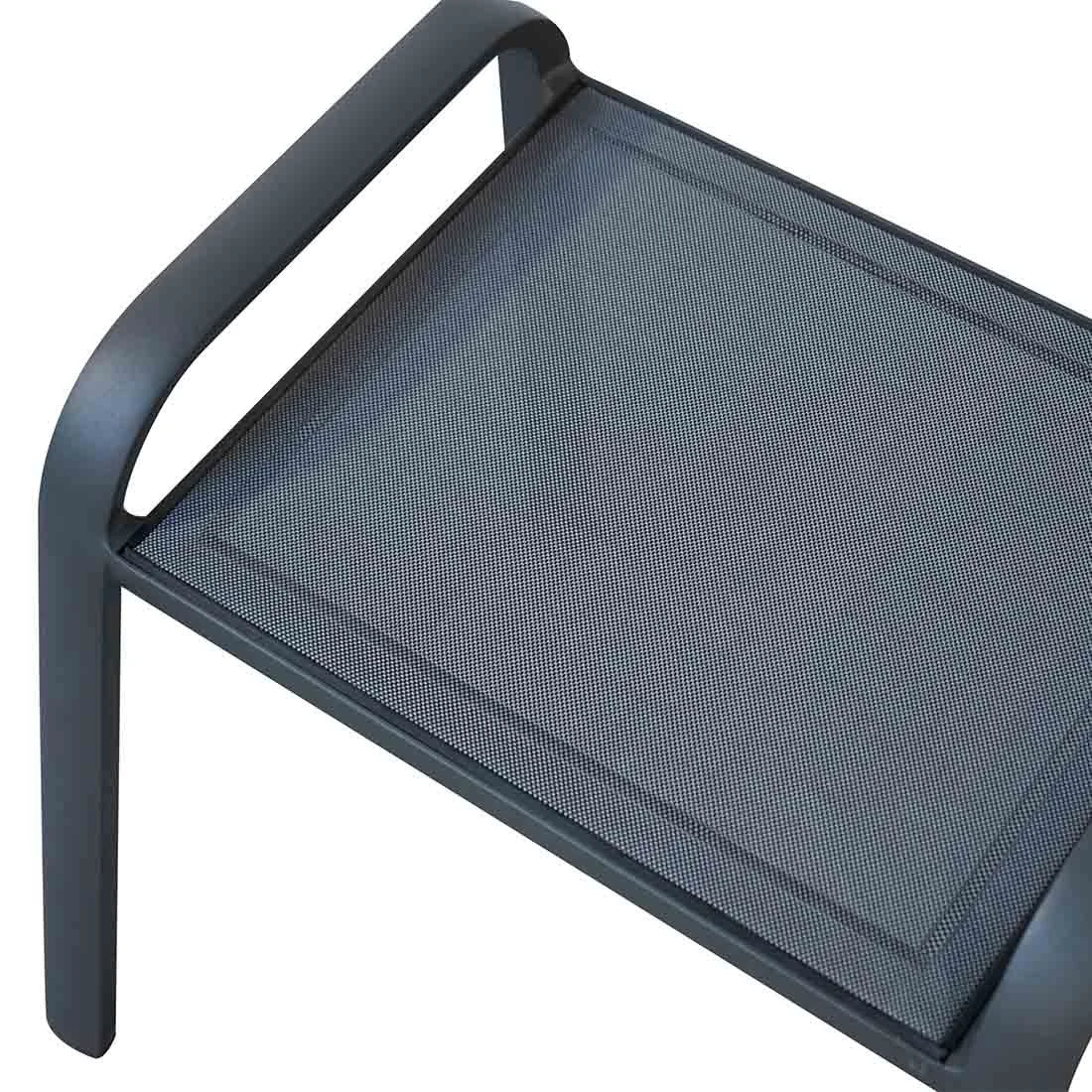 Ploß Tuvalu Hocker Aluminium/Textilene Grau 9 Ploß Tuvalu Hocker Aluminium/Textilene Grau – Bild 7