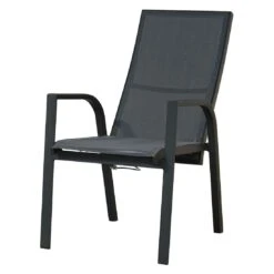 Ploß Tuvalu Stapelsessel Aluminium/Textilene Anthrazit/Grau -Garten Leben ploss tuvalu stapelsessel aluminium textilene 1367314 8