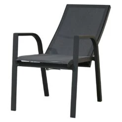 Ploß Tuvalu Stapelsessel Aluminium/Textilene Anthrazit/Grau -Garten Leben ploss tuvalu stapelsessel aluminium textilene 1367314 9