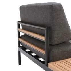 LifestyleGarden Bryde Ecklounge 3-tlg. Aluminium/Teak/Olefin Anthrazit/Natur -Garten Leben scancom bryde loungeset 3 tlg mit tisch 100x50cm 1411325 7