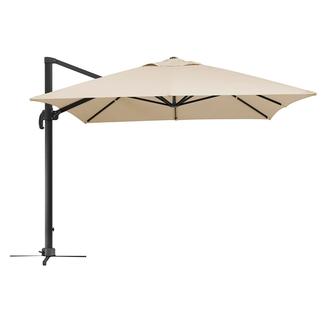 Schneider® Schneider Rhodos Grande Ampelschirm 300x400cm Anthrazit/Natur 3 Schneider® Schneider Rhodos Grande Ampelschirm 300x400cm Anthrazit/Natur