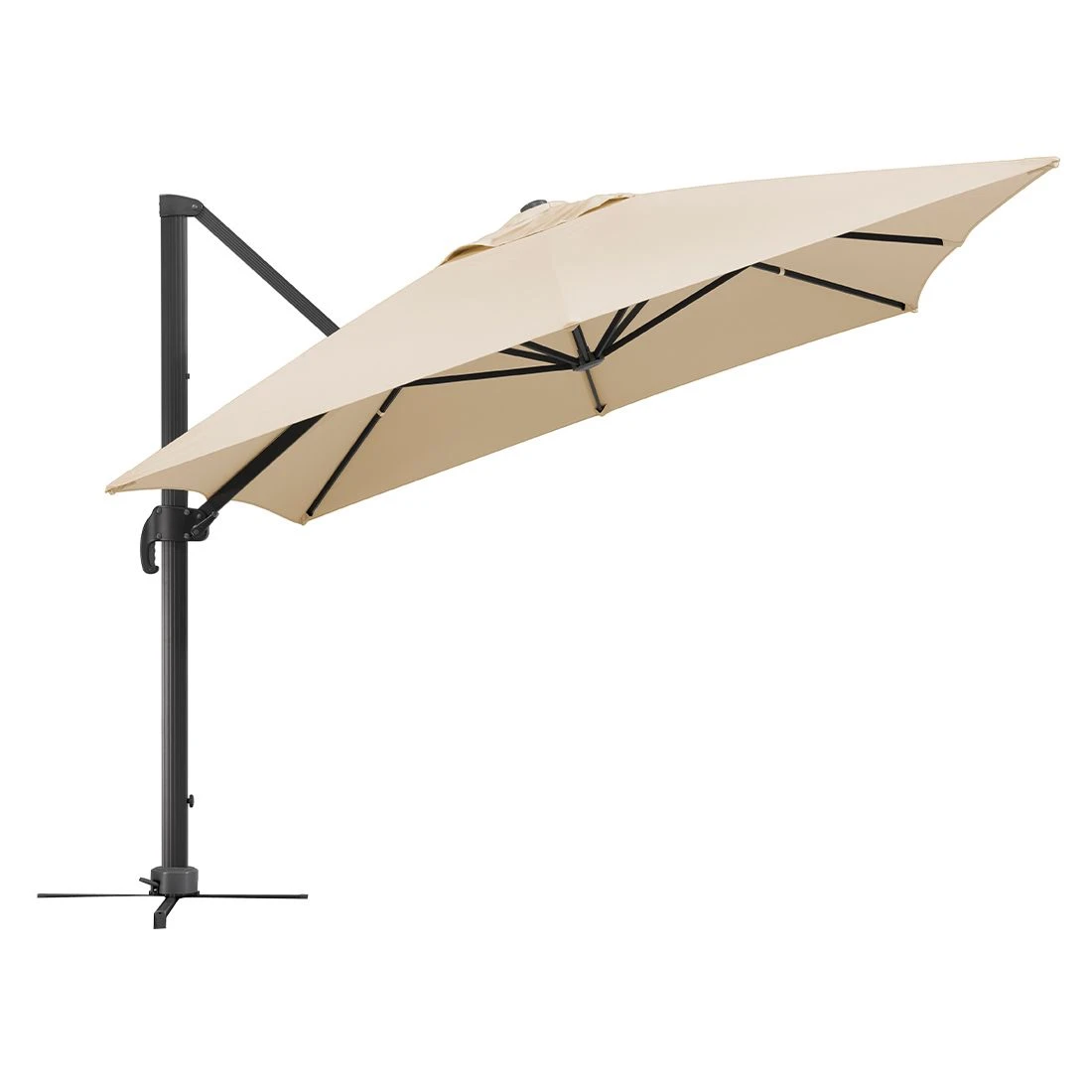 Schneider® Schneider Rhodos Grande Ampelschirm 300x400cm Anthrazit/Natur 9 Schneider® Schneider Rhodos Grande Ampelschirm 300x400cm Anthrazit/Natur – Bild 7