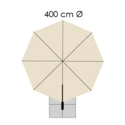 Schneider® Schneider Rhodos Grande Ampelschirm Ø400cm Anthrazit/Natur -Garten Leben schneider rhodos grande ampelschirm o400cm anthrazit natur 1266796 4