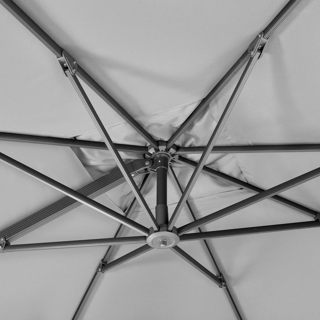 Schneider® Schneider Rhodos Smart Ampelschirm 300x300cm Silbergrau 13 Schneider® Schneider Rhodos Smart Ampelschirm 300x300cm Silbergrau – Bild 11