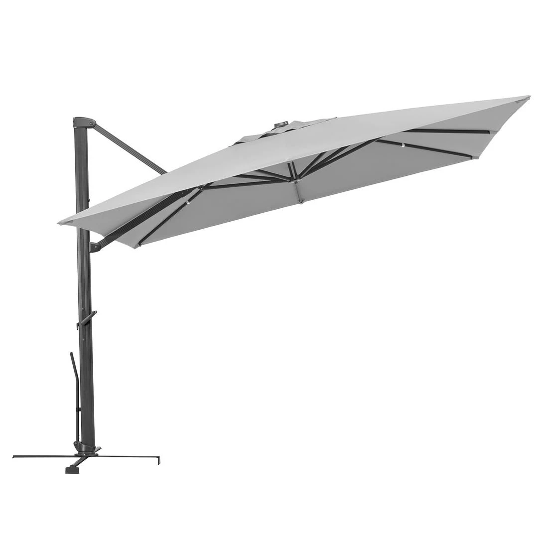 Schneider® Schneider Rhodos Smart Ampelschirm 300x300cm Silbergrau 7 Schneider® Schneider Rhodos Smart Ampelschirm 300x300cm Silbergrau – Bild 5