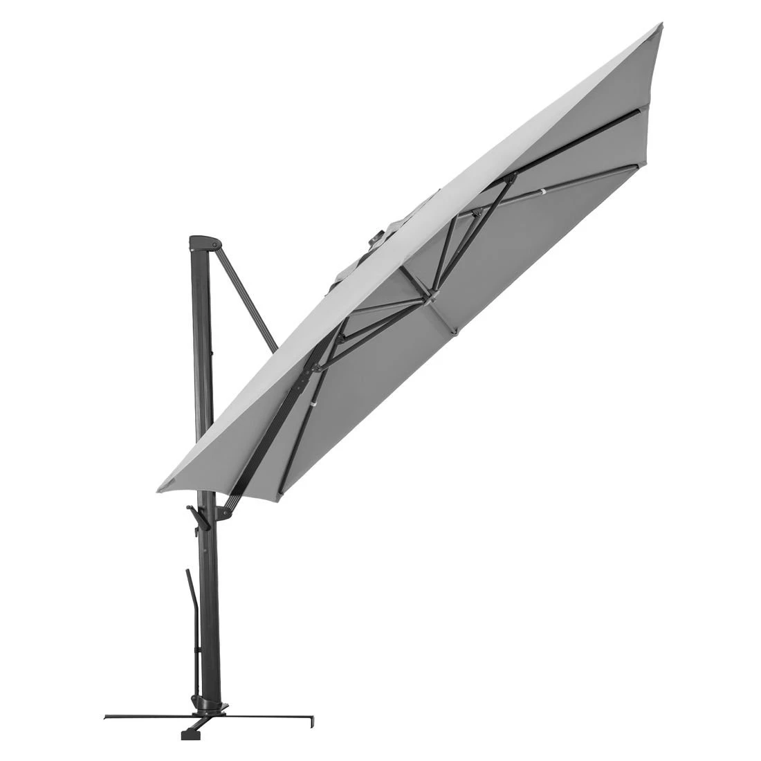 Schneider® Schneider Rhodos Smart Ampelschirm 300x300cm Silbergrau 8 Schneider® Schneider Rhodos Smart Ampelschirm 300x300cm Silbergrau – Bild 6