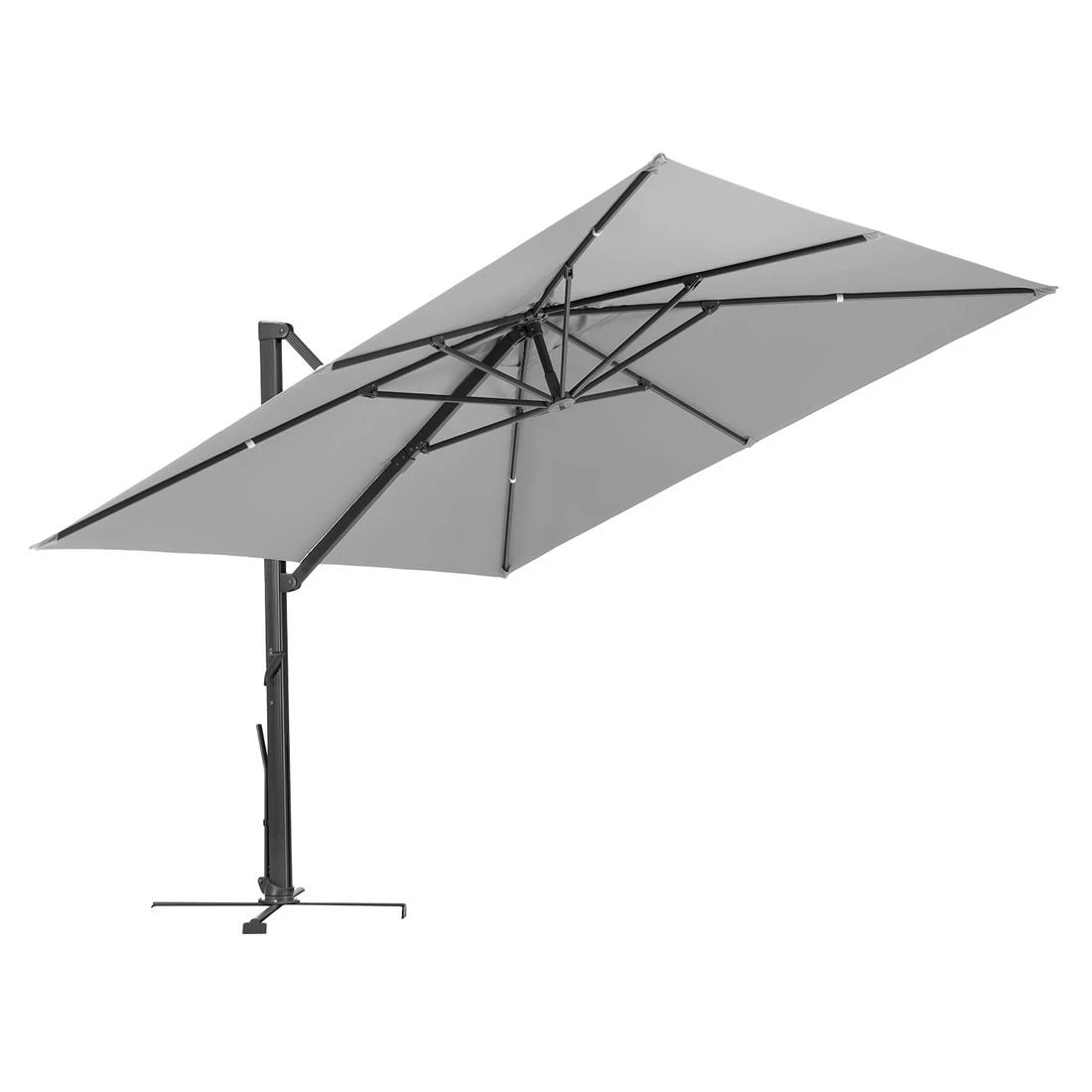 Schneider® Schneider Rhodos Smart Ampelschirm 300x300cm Silbergrau 9 Schneider® Schneider Rhodos Smart Ampelschirm 300x300cm Silbergrau – Bild 7