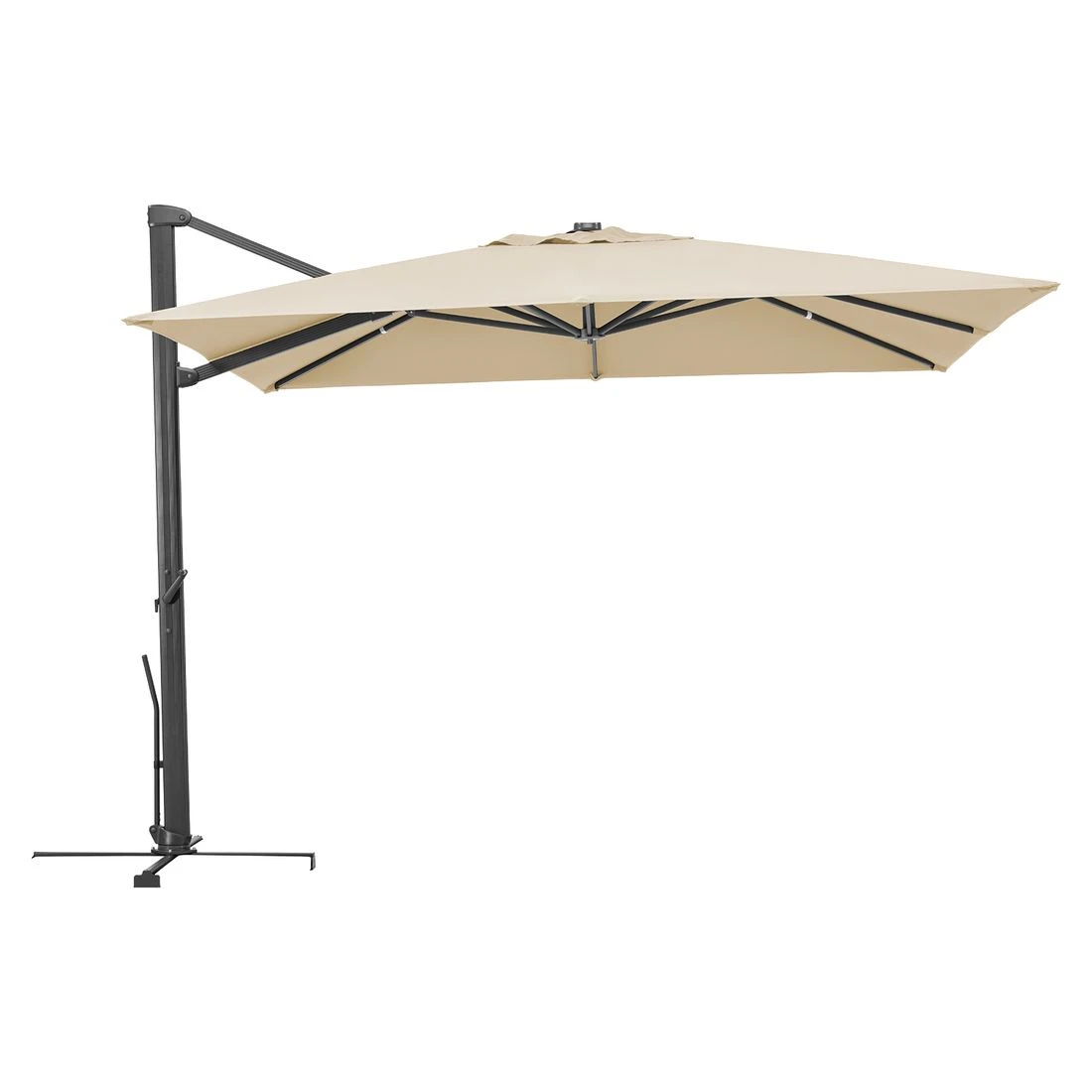 Schneider® Schneider Rhodos Smart Ampelschirm 300x300cm Natur 3 Schneider® Schneider Rhodos Smart Ampelschirm 300x300cm Natur