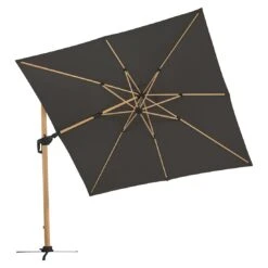 Schneider® Schneider Rhodos Twist-Woody Ampelschirm 300x300cm Anthrazit -Garten Leben schneider rhodos twist woody ampelschirm 300x300cm anthrazit 1098276 7